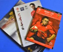 7x Wales v Fiji rugby programmes 1964-2014: Issues for 64, 70, 85, 95, 2002, 05, 14. NB: Donated