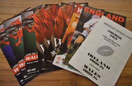Wales Under-21s Rugby Programmes: 1998, away v Ireland (Dublin, 2); 2005, home v England (