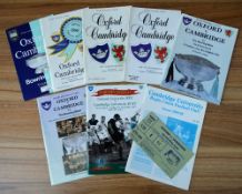 The Varsity Match Rugby Programmes etc: 7x issues between Oxford and Cambridge Universities, from