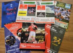 Wales 'A' Home Rugby Programmes: Good magazine-style issues, 1997 v Romania (tkts) and v NZ (both