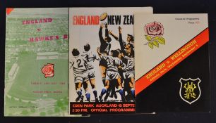 England in New Zealand Rugby Programmes: v North Auckland (Whangerai) and v Otago (Carisbrook,