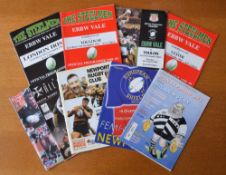 Welsh Club Programmes in European Rugby: Pontypridd v Milan 1995; Neath v Narbonne 1997 & v Bourgoin