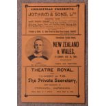 Reprint of a 1905 Wales v New Zealand 'Pirate' Programme: It seems to have been established that,