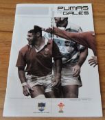 2004 Argentina v Wales Rugby Programme: Single Joint programme for the two tests on this tour,