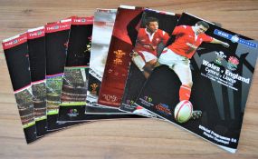 Welsh Home Rugby Programmes and Tickets from '04-'06: Large colourful A4 issues from the 2005