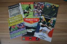 South African Septet of Rugby Programmes: 1986 Natal v NZ Cavaliers (Durban) 32 pp; 1996 S Africa