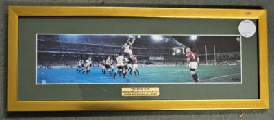 2001 British Lions in Australia Framed & Glazed Photo, 'The Crucial Steal': Photograph of Justin