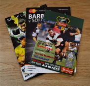 Barbarians & New Zealand Barbarians Rugby Programmes (3): Near-mint glossy colourful issues for