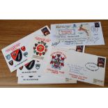 6x Rugby Philatelic First Day Covers inc Signed: 2007, Centenary of Cardiff RFC beating S Africa