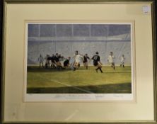 1993 England Rugby Ltd Edition Signed Print 'The Power & The Glory': victorious England v New