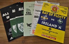 Ireland in New Zealand Rugby Programmes: 1997 Ireland 'A' v Bay of Plenty, v Thames Valley and v