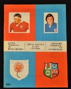 1974 British Lions in S Africa Rugby Programme: Large colourful issue for the game v Northern