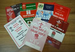 Wales Rugby representative level Programme Group: Welsh Schools (18 Group) v Australian Schools 1999