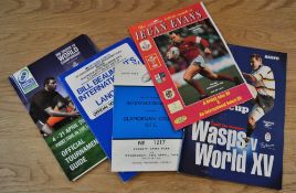 Charity & Specials Rugby Programmes (6): Alun Pask's International XV v Glamorgan County (Cardiff,