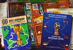 World Cup/European Championships match programmes from 1966 in England to 2018 Russia - includes