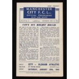 1944/1945 Manchester City v Halifax Town war league match (cup qualifier) 13 January 1945, 4