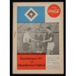 1959/1960 German tour match programme HSV Hamburg v Manchester United 12 August 1959. Good