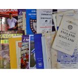 Selection of schoolboy football programmes to include England v Scotland 1955 (incl. Alex Dawson,