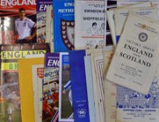 Selection of schoolboy football programmes to include England v Scotland 1955 (incl. Alex Dawson,