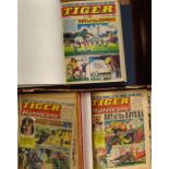 Tiger/Hurricane comics featuring Roy of the Rovers January-December 1968 (in 2 red bound volumes)