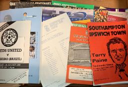 Collection of friendlies and testimonial football programmes from the late 1950's onwards, excellent