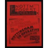 1935/1936 Nottingham Forest v Norwich City match programme 10 April 1936. Good.