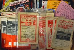 Collection of Southampton football programmes with homes from 1956/1957 onwards with 1948/1949 v