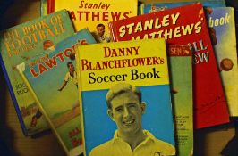 Selection of football books to include Big Football Book 1955, 1957, Stanley Matthews Football Album