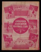 1938/1939 Liverpool v Derby County match programme 8 April 1939. Fair-Good.