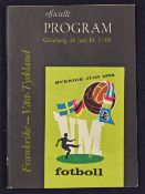 1958 World Cup 3rd/4th place match programme France v West Germany at Goteborg 28 June 1958. Good.