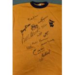 Wolverhampton Wanderers early 1970's shirt hand signed in marker pen by Mike Bailey, Norman