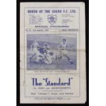 1952/1953 Queen of the South v Celtic Division 'A' match programme 31 January 1953 at Palmerston