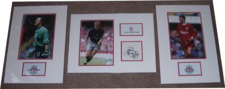 Selection of 3x Signed Liverpool Football Displays including Jerzy Dudek, John Arne Riise and