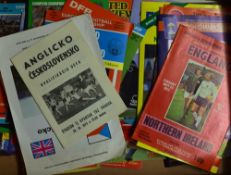 Collection of England international match programmes 1960's - 1986 to include 1963 Rest of World and