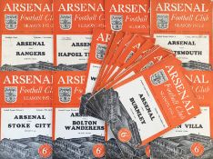 Season 1951/1952 Arsenal home football programmes to include v Hapoel (F), Rangers (F), Barnsley (