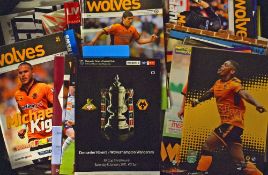 Collection of Wolverhampton Wanderers match programmes to include 2010/2011 and 2017/2018 homes