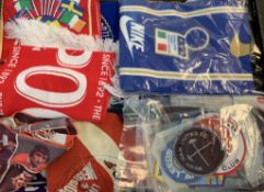 Collection of football scarves to include Shrewsbury Town, Liverpool, Anderlecht, Brazil and