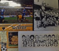 Wolverhampton Wanderers Football Ephemera to include action photo of Wolves scoring at Molineux,