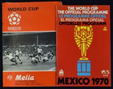 1970 World Cup tournament programme plus World Cup tours (travel arrangements for football fans)