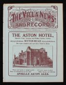 1924/1925 Aston Villa v Huddersfield Town (Champions) match programme dated 4 October 1924. Ex b.
