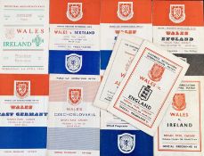 Selection of Wales international match programmes 1955 Austria, England, 1956 Ireland, Scotland 1957