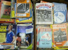 Selection of 1980s onwards Mixed Football Programmes including teams such as Aston Villa, Manchester