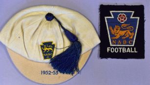 1952/53 National Association of Boys' Clubs International Football Cap and Blazer Badge belonging to