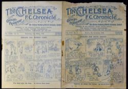 Pre-war Chelsea home programmes 1926/1927 v Notts. County 6 September 1926, 1927/1928 v Grimsby Town