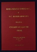 1999 Champions League Final, limited edition, hardback version Bayern Munich v Manchester Utd