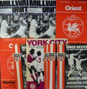 1974/1975 Manchester Utd (only post war season in Division 2) away match programmes v York City,