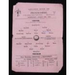 Scarce 1945/1946 War Time Lancashire Senior Cup Chester v Wrexham match programme 29 August 1945