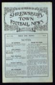 1927/1928 at Shrewsbury: Welsh Cup semi-final replay match programme Cardiff City v Rhyl 26 April