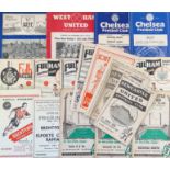Selection of Mixed football programmes to include Fulham v Blackpool 1950/1951, v Plymouth Argyle,