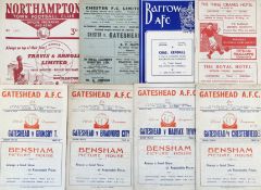 1954/1955 Gateshead match programmes to include homes Grimsby Town, Halifax Town, Bradford City,